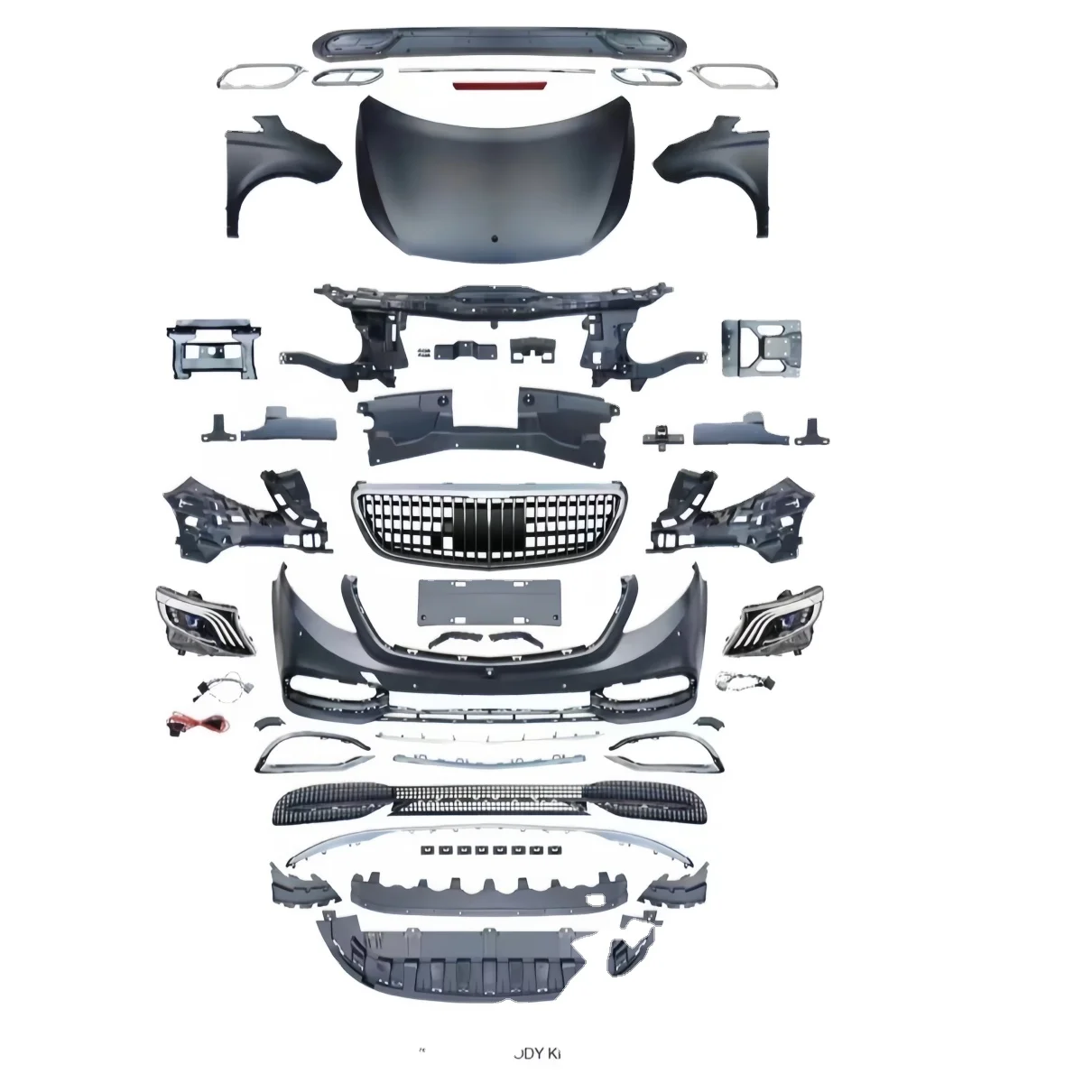

Dream Garage Bodykit For Mercedes W636 W639 Viano 2006-2015 Facelift To W447 Vito Metris MBH Style Car Bumper With Headlight Tai