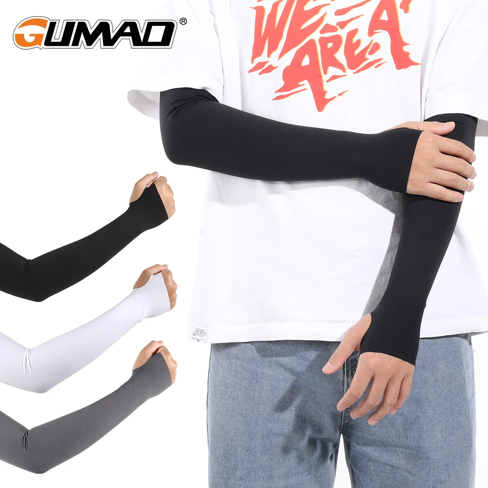 Ice Cooling Sports Arm Sleeves Cycling Running Basketball Arm Warmers Summer UV Protection Volleyball Bicycle Cuffs Men Women