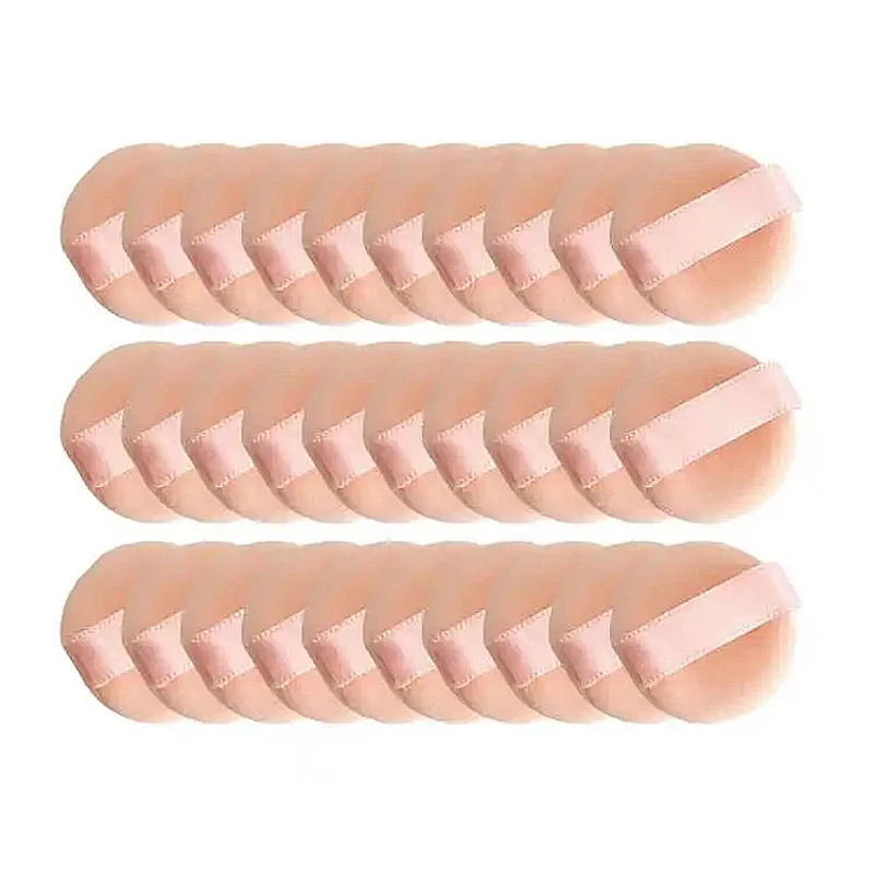 Mini Sample Powder Loose 3/3.5/4CM Powder Puff Flocked Soft Small Finger Replacement Convenient Durable Delicate Makeup Tools
