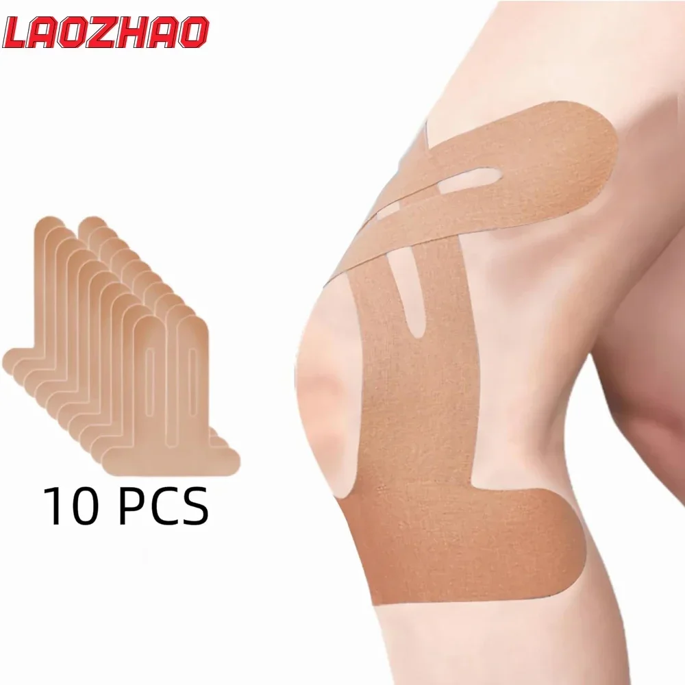 

10PCS Kinesiology Tape Waterproof Muscle Support for Knee Shoulder Back Pain Relief, Sports Athletic Tape