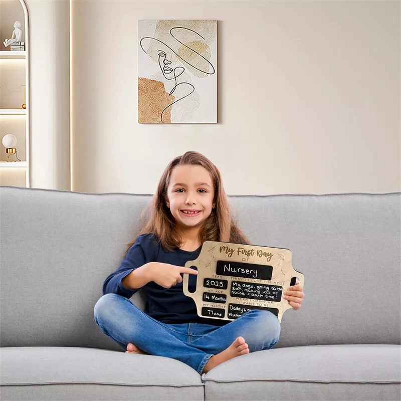 Eerste Schooldag Teken Draagbare Hang Back School Schoolbordbord Gepersonaliseerd Eerste Schooldag Krijtbord Fotoprop