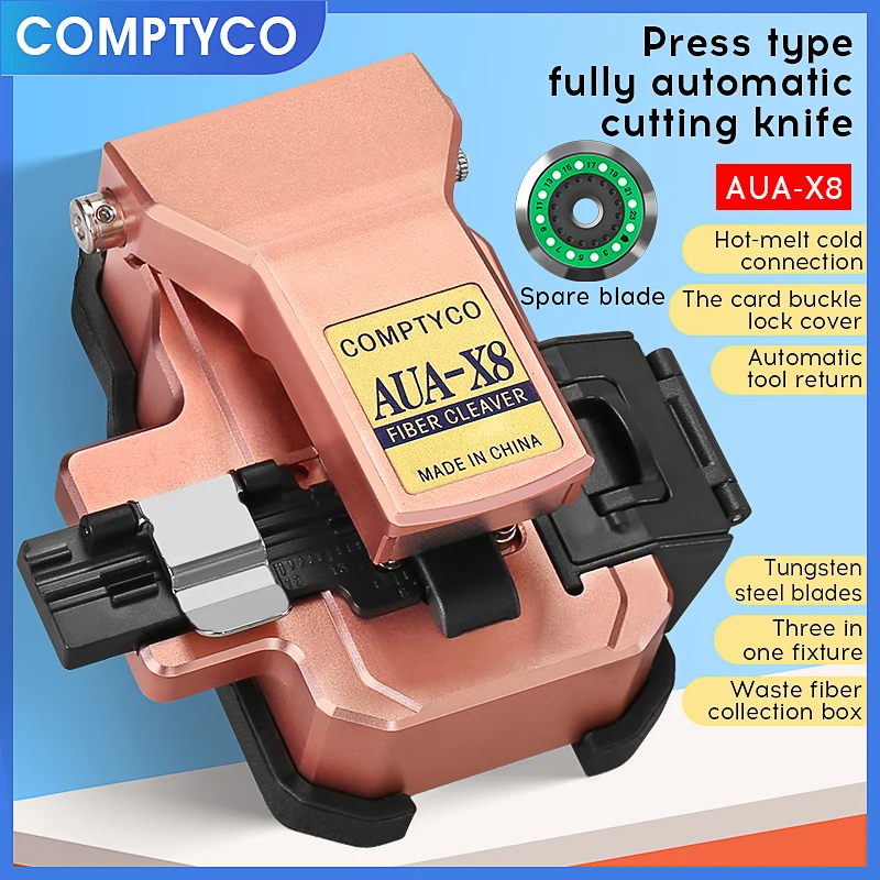 

COMPTYCO Automatic AUA-X8 Three-in-one Fiber Cleaver Cable Cutting FTTT Fiber Optic Knife Tools Free Shipping