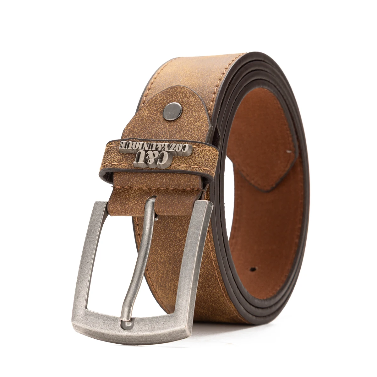 A PU Belt Suitable for Both Men and Women, Combining the Style of Western Denim and Retro, Is Perfect for Daily Casual Outings