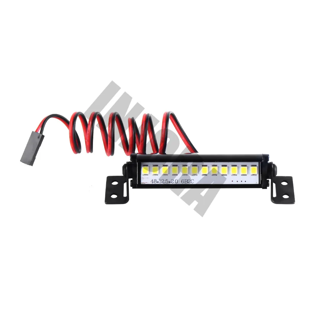 INJORA 55MM Super Bright 12LED Lights Bar for 1/10 RC Crawler Car Axial SCX10 90046 D90 Upgrade Parts