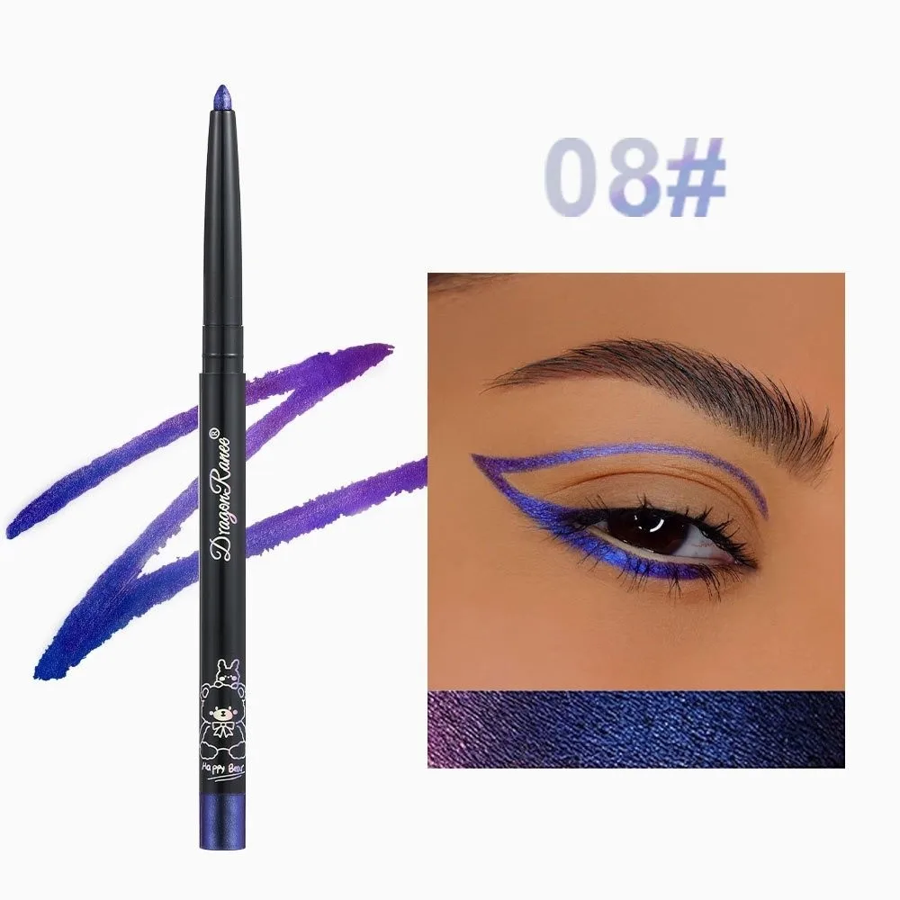 Waterproof Eyeliner Pen Green Gold Shiny Chrome Multi Chrome Eyeliner Purple Pigment Aurora Effect Lying Silkworm Eyeliner view 4
