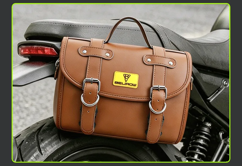 4,6L Wasserdichte Retro-Punk-Stil Fahrrad-Lenkertasche, Vordere Aufbewahrungstasche für Mountainbike, Faltbares E-Bike, Roller – Detail 10