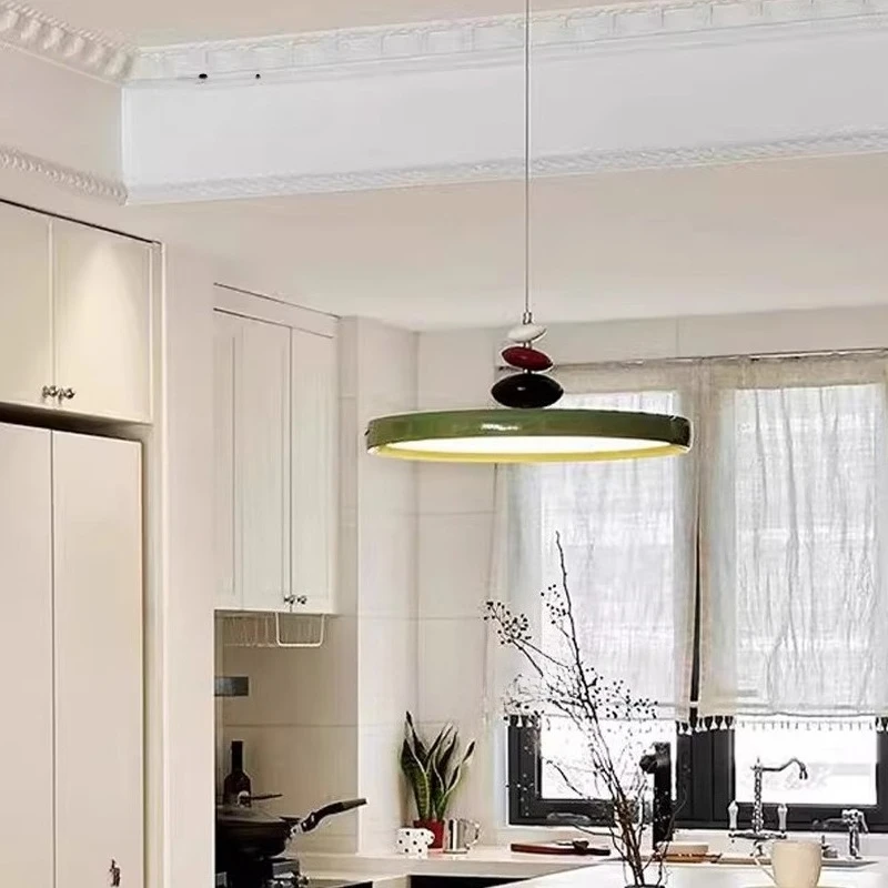 

French Style Cream Wind Green Acrylic Swing Arm Ceiling Pendant Lamps Hotel Restaurant Living Room Cafe Study Bedroom Chandelier