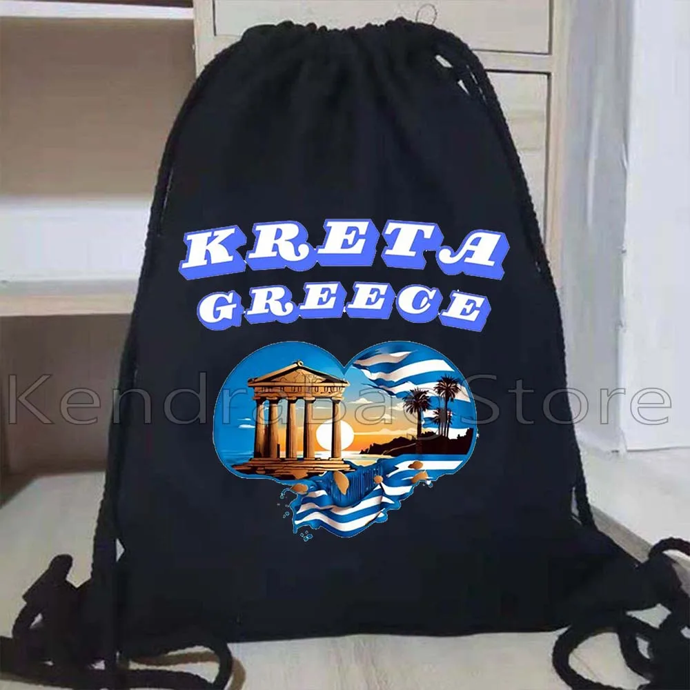 الجمالية ناكسوس كريت اليونان سانتوريني شاطئ الغروب قماش الرباط أكياس كرة القدم على ظهره القطن الصالة الرياضية كيس الهدايا سلسلة حقيبة