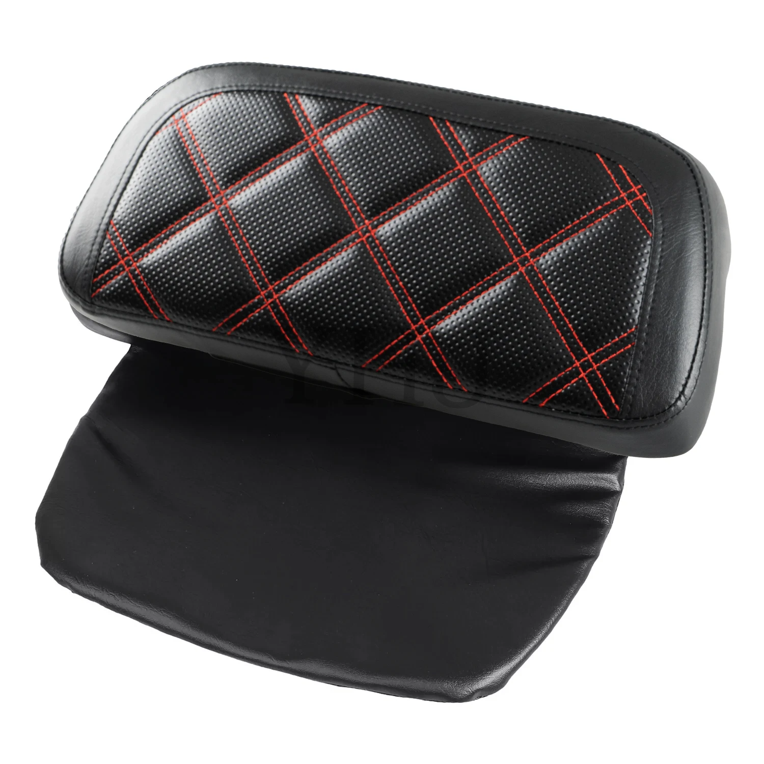 

Motorcycle Razor Chopped Tour Pak Pack Trunk Backrest Pad For Harley Touring Street Tri Glide Road King 2014-Up Black PU Leather