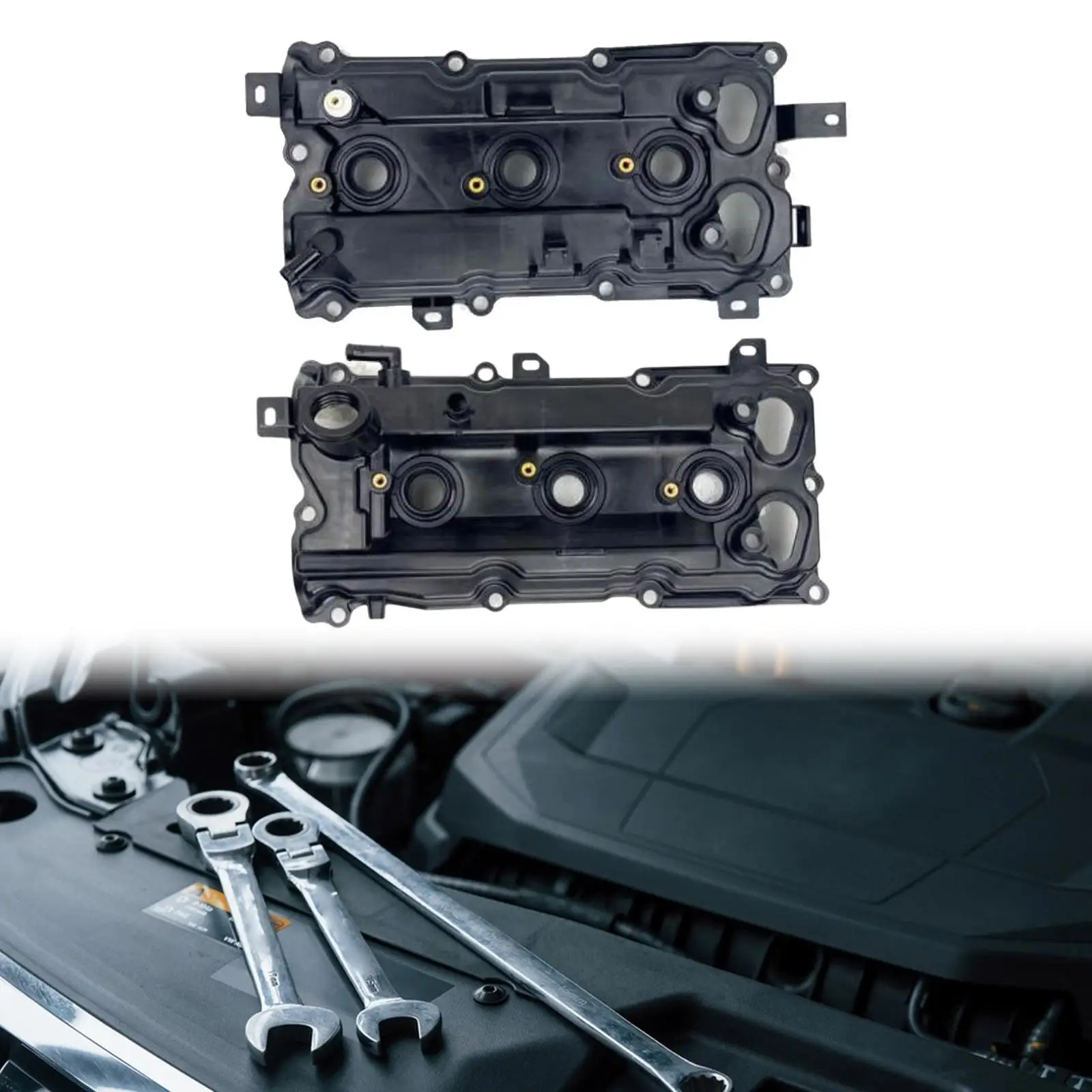 2x Engine Valve Covers with Gaskets Replacement for Infiniti M35 M35H