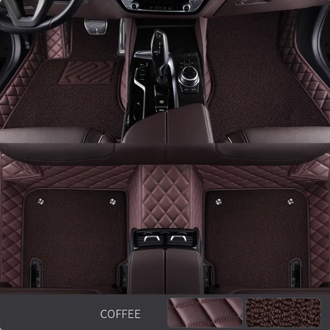 

Double layer For BMW 6er Convertible F12 F06 Coupe F13 BMW 6GT G32 Auto Custom Car Floor Mats Carpets Accessories floor liners