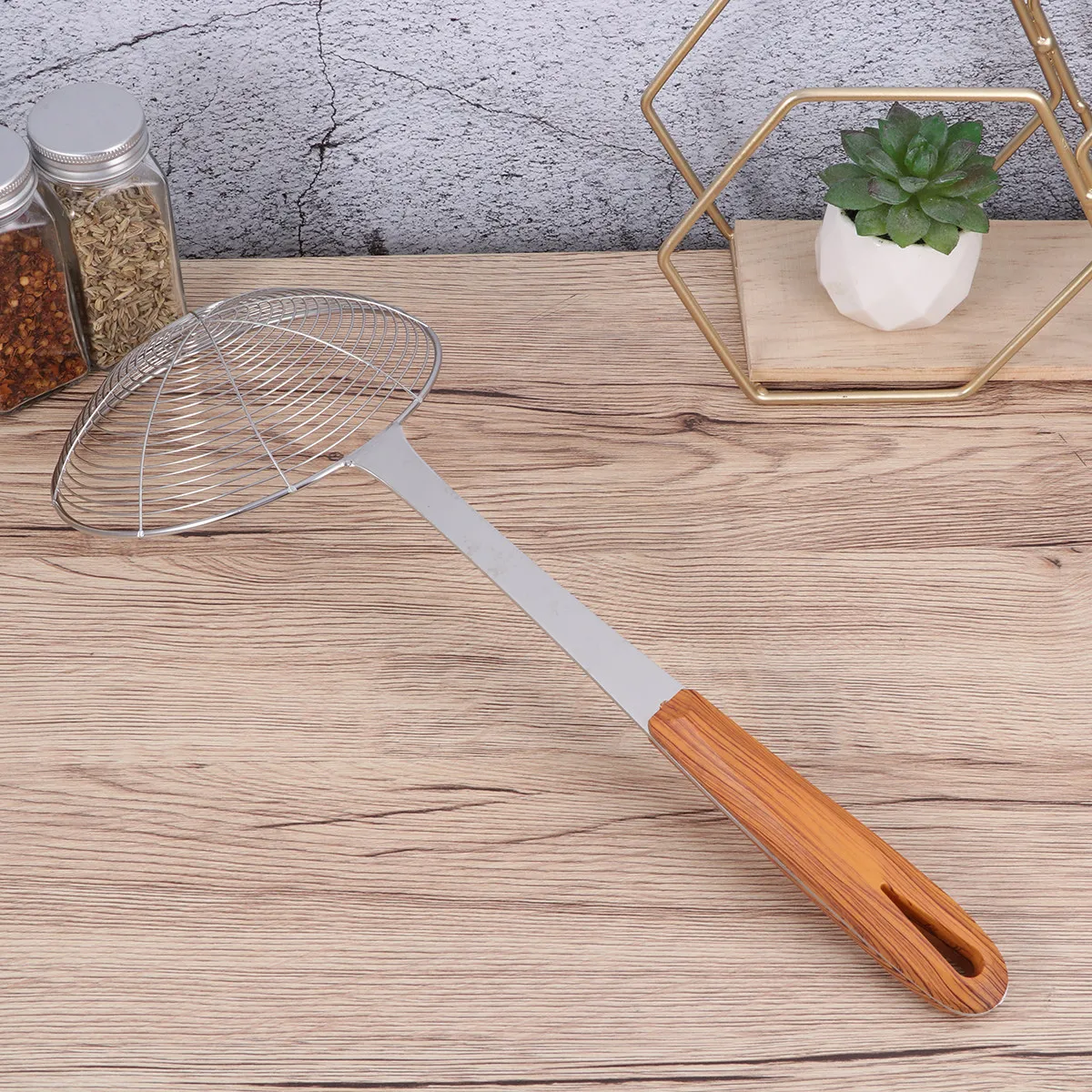 

Шумовка-дуршлаг из нержавеющей стали с длинной ручкой для жарки картофеля фри, лапши и других продуктов