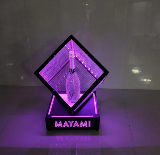 High-End Bespoke LED Bottle Display RackHigh Quality Acrylic Led Glowing Bottle Presenter Bar Nightclub Party Atmosphere Decorat