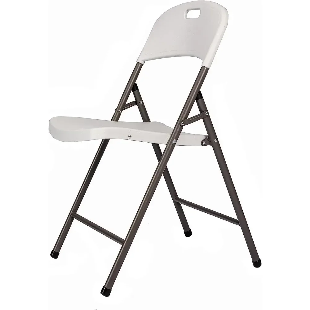 Folding plastic chair with a capacity of 350 pounds -6-piece set, commercial grade conference folding chair white 6-piece