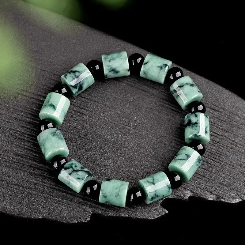 Natural Myanmar Jadeite Ice Floating Jade Bracelet Men Women Healing Gemstone Fine Jewelry Genuine Grade A Burma Jade Bracelets