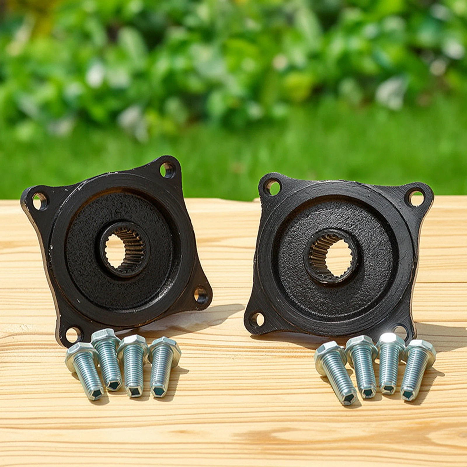Rear Flange Adapter with Screws 23-Tooth Splined Hub Adapter M10 for Mechanics, ATV Repair, Go-Kart Building