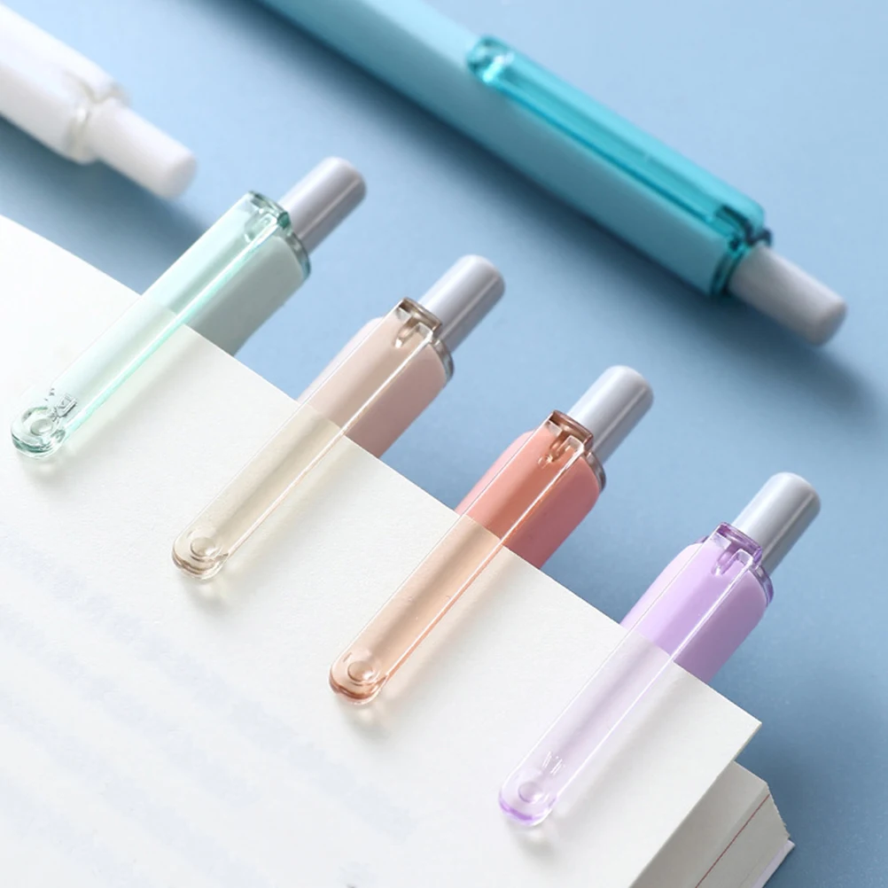 

6pcs Gel Pen for Writing Ergonomic Design School Kids Student Press Type Pens Smooth Writing Plastic Material Long Life