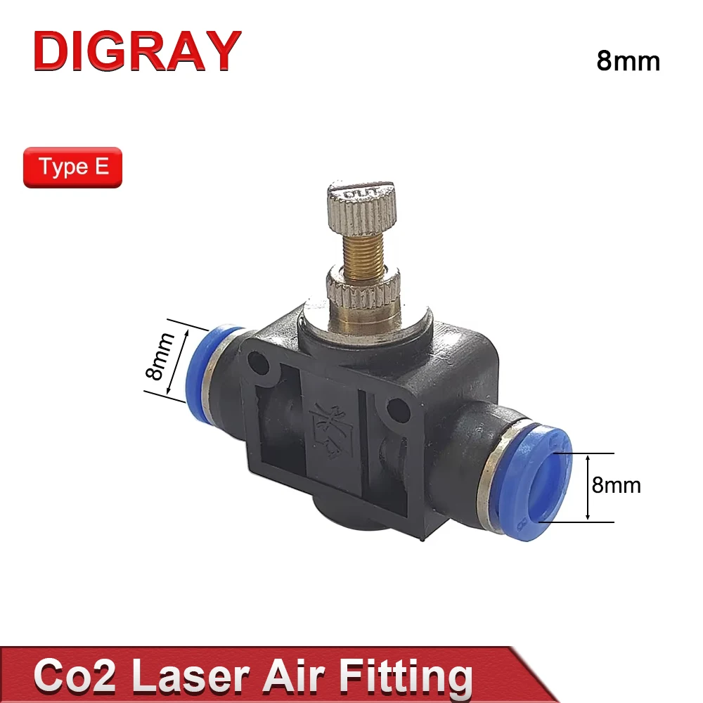 DIGRAY Laser Machine Gas Nozzle Air Regulating Diameter 6mm 8mm 10Pcs / Lots for Co2 Laser Head.