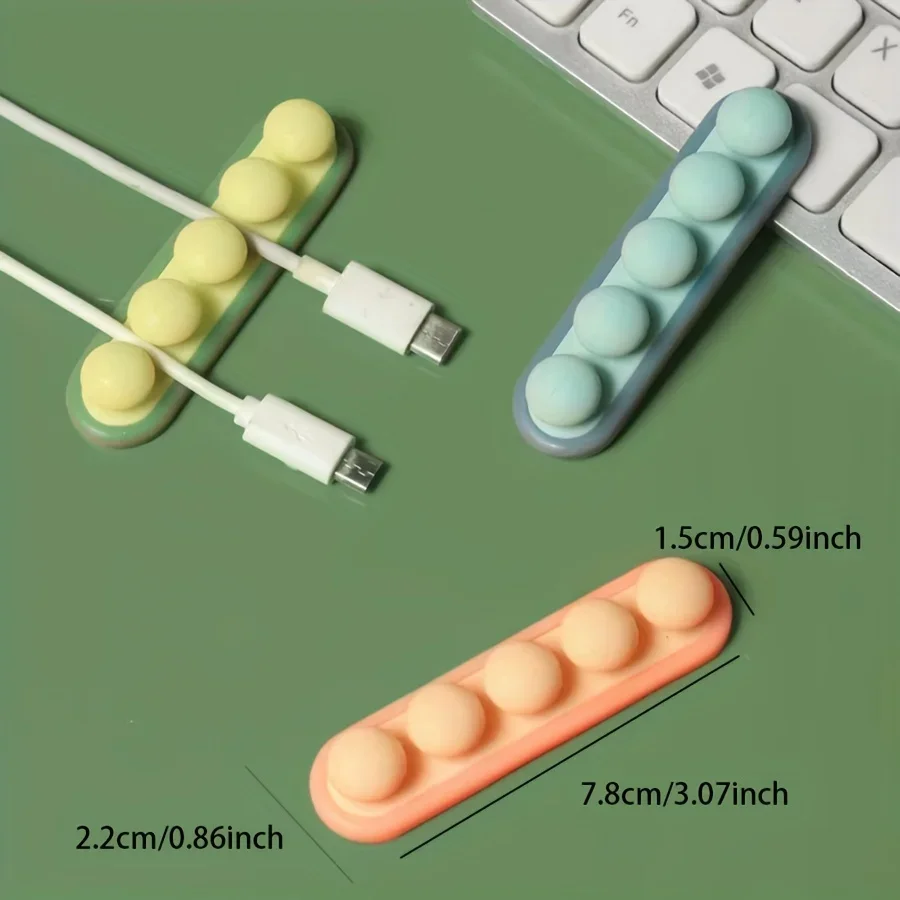 Silicone Cable Management Clip Table And Bedside Table Wire organizer Charging Cable Bracket Clip For Walls And Tabletops