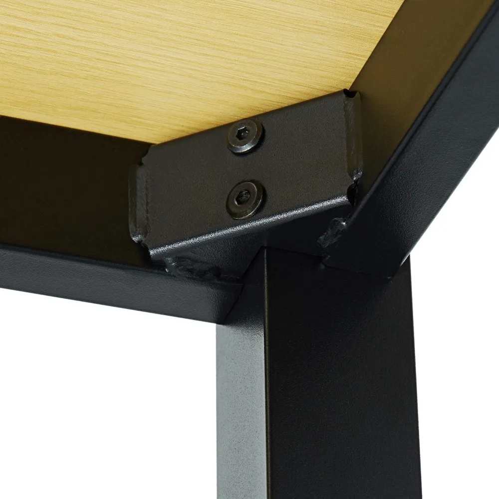 Modern Computer Desk 63 Inch Large Workstation Office Desk Computer Table Study Writing Desk for Office Home, Industrial Style.