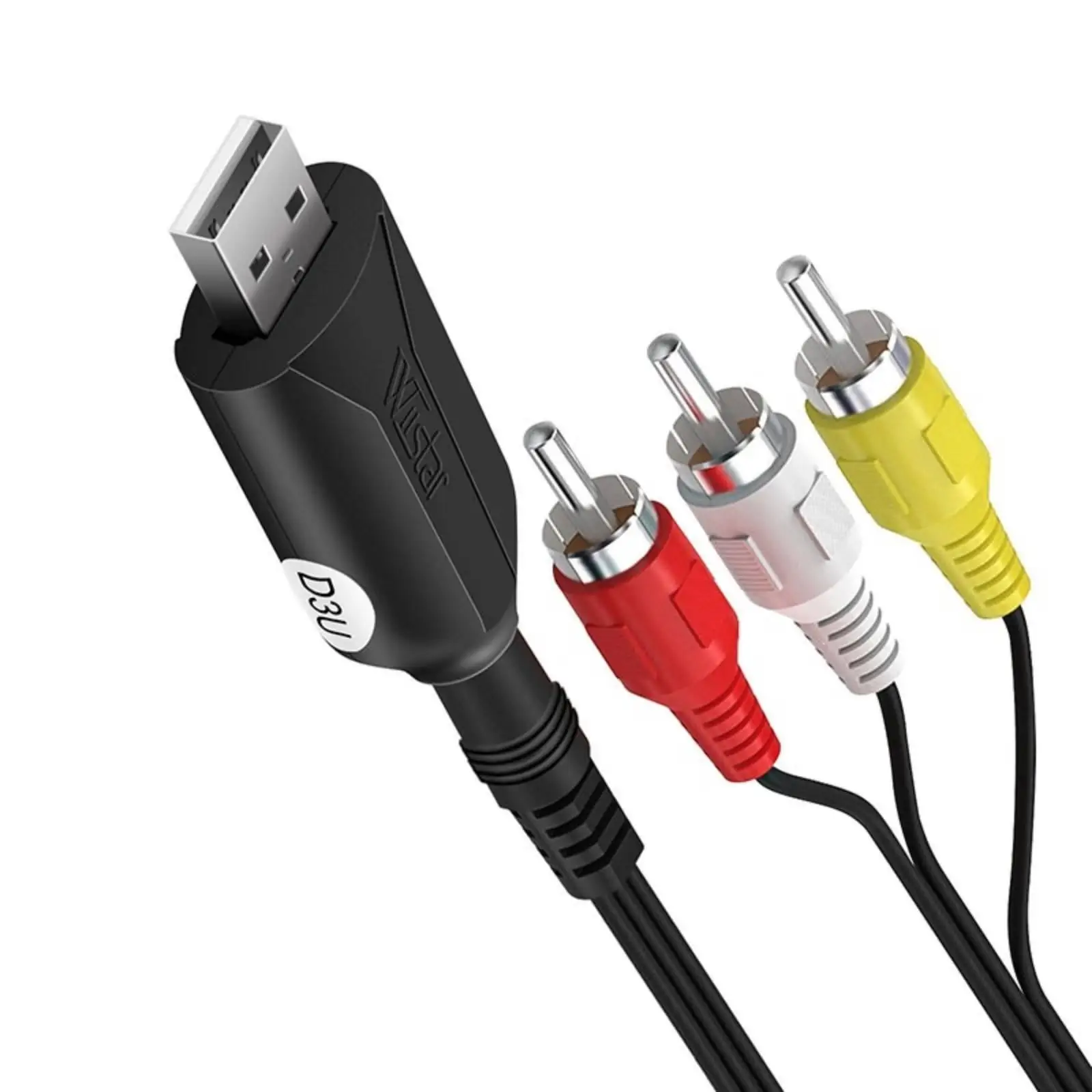 USB 2.0 Video Conversion Device Plug and Play Video Digitizer Adapter High Resolution for PC Laptop RCA AV Tapes