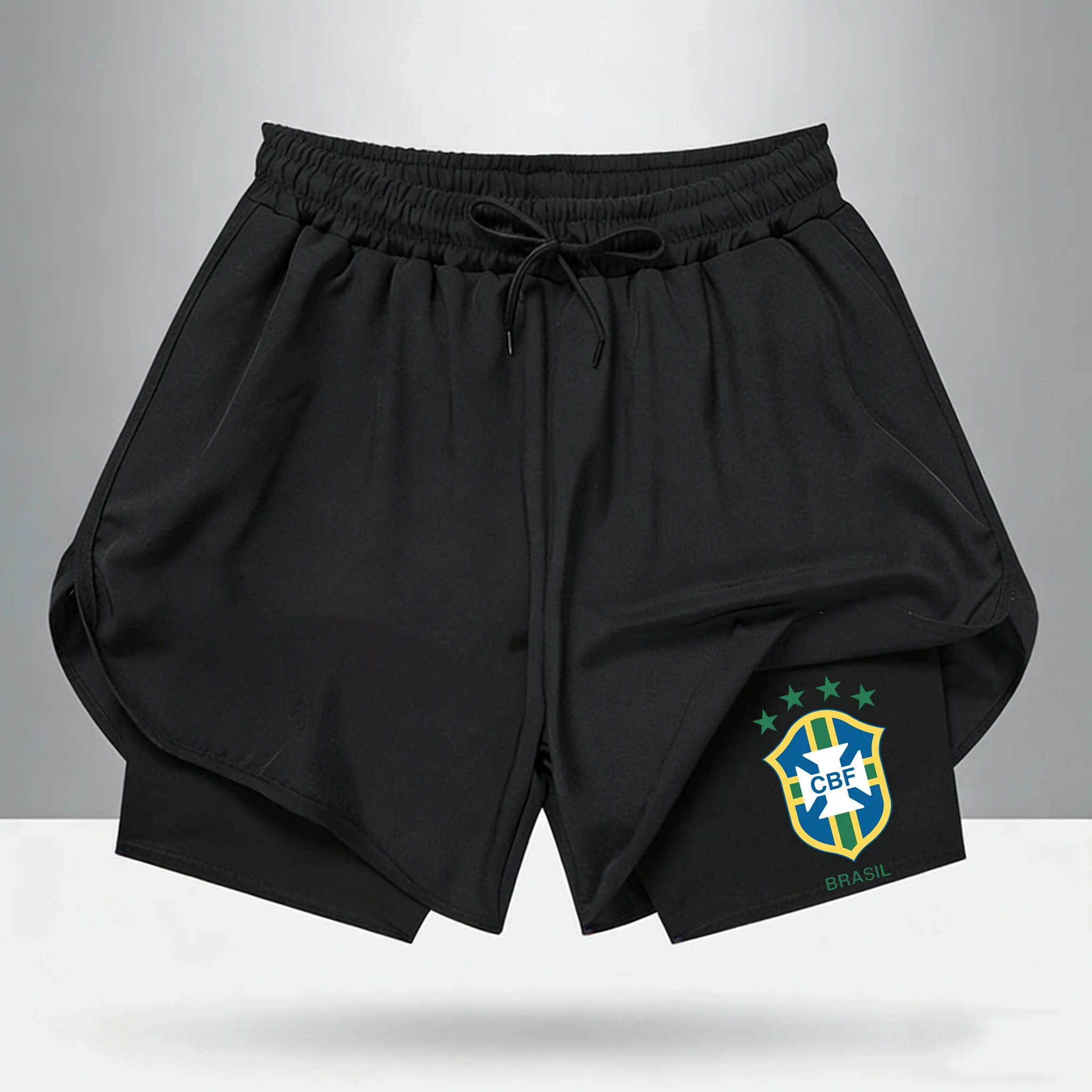 

2026 Brazilian Football Jersey Cotton Printed T-shirt Summer Shorts Men's Women's Y2K Short Sleeve Top Breathable Quick Drying