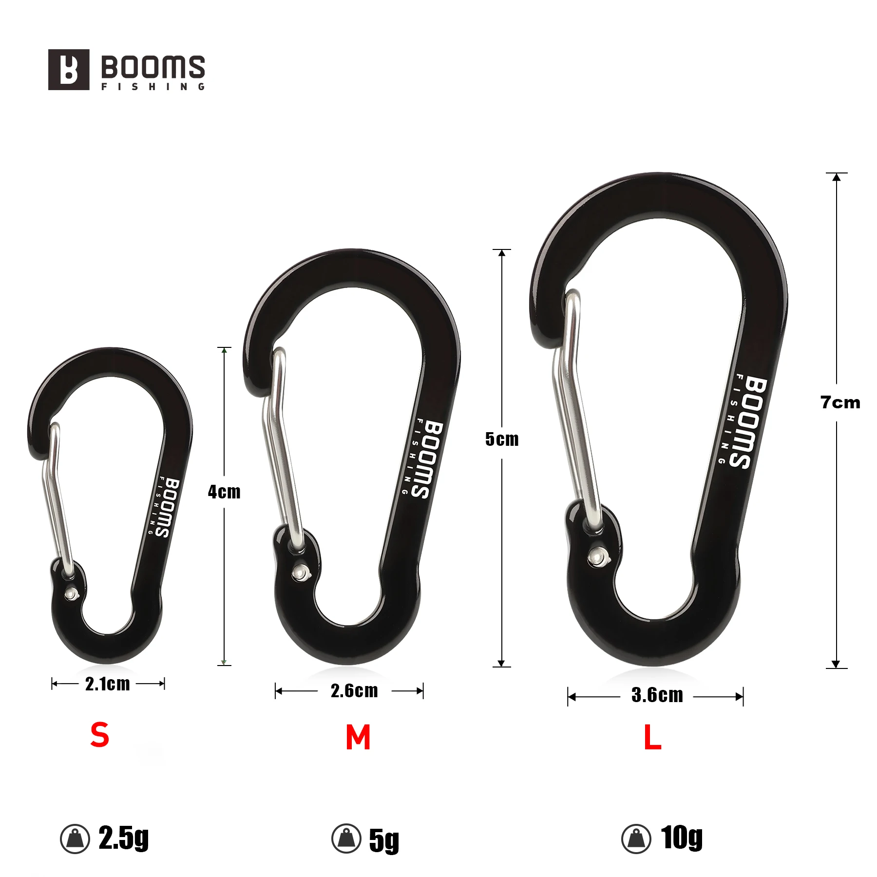 Fishing Multi Tool 10Pcs 4/5/7cm D-ring Aluminum Aalloy Carabiner Clip Outdoor Travel Hook Buckle Karabiner Camp Equipment