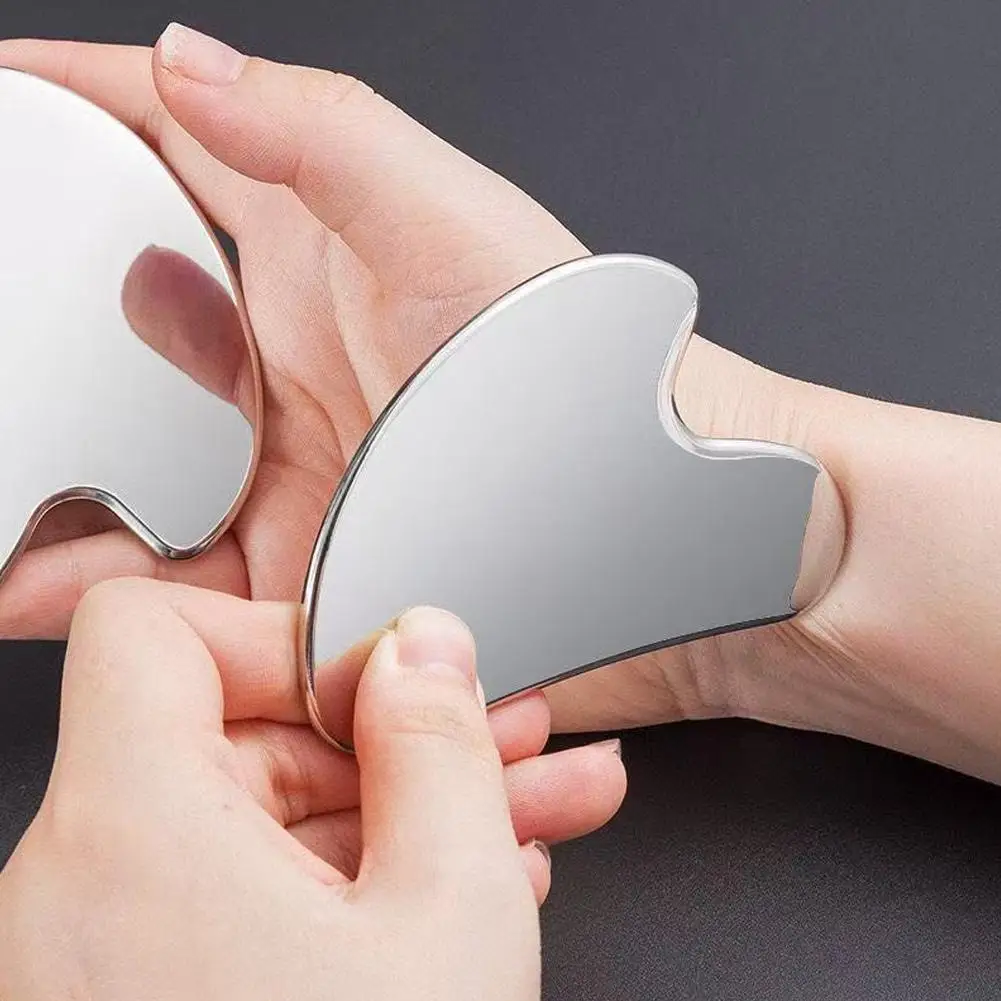 Roestvrij staal Gua Sha Board Gezicht Lichaam Guasha Massager Gezichtsschraapplaat SPA Guasha Schraper Verbeter de bloedcirculatie
