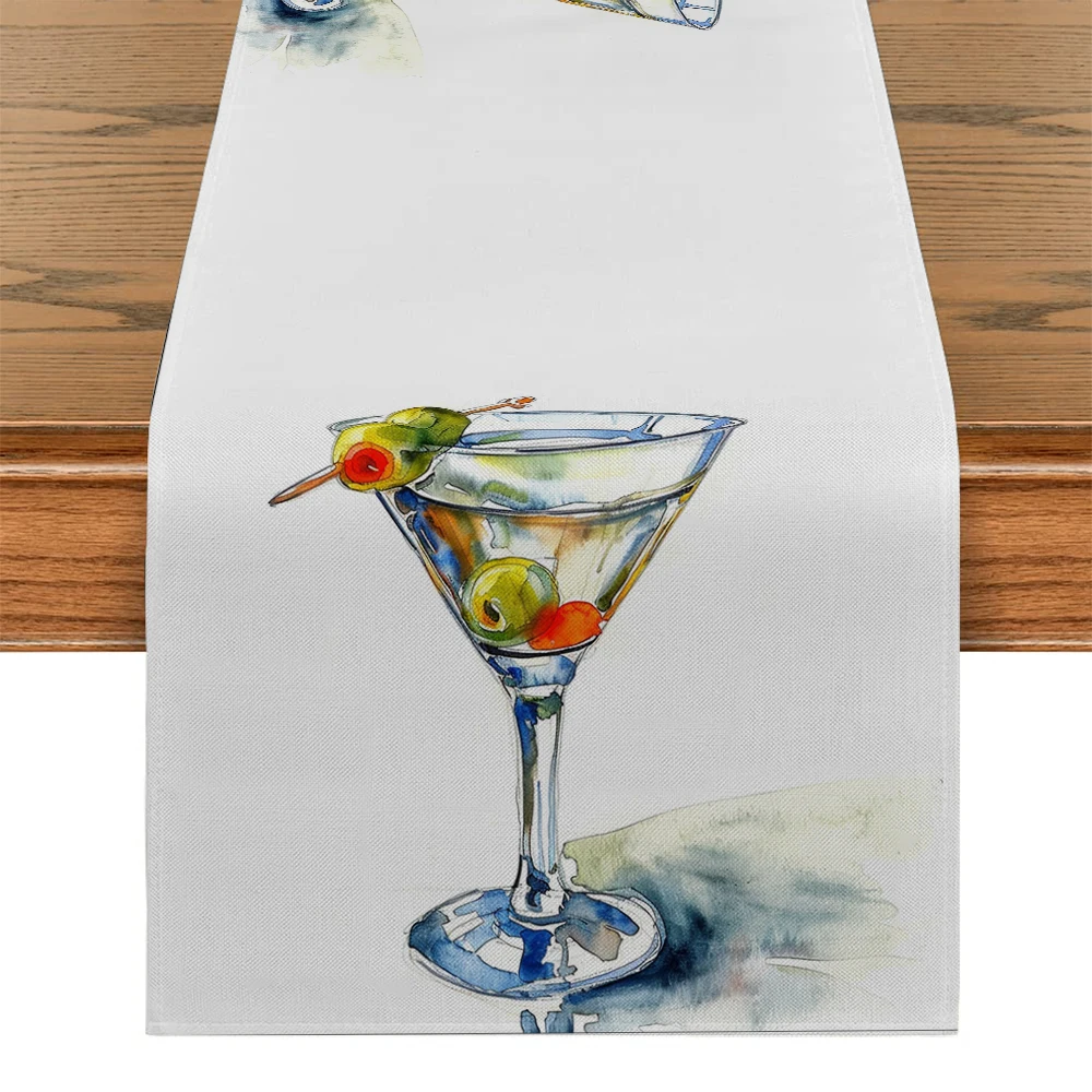 

Cocktail Effect Table Runner Dresser Decor for Kitchen Holiday Party Table Runners Home Dining Room Kitchen Table Decoration