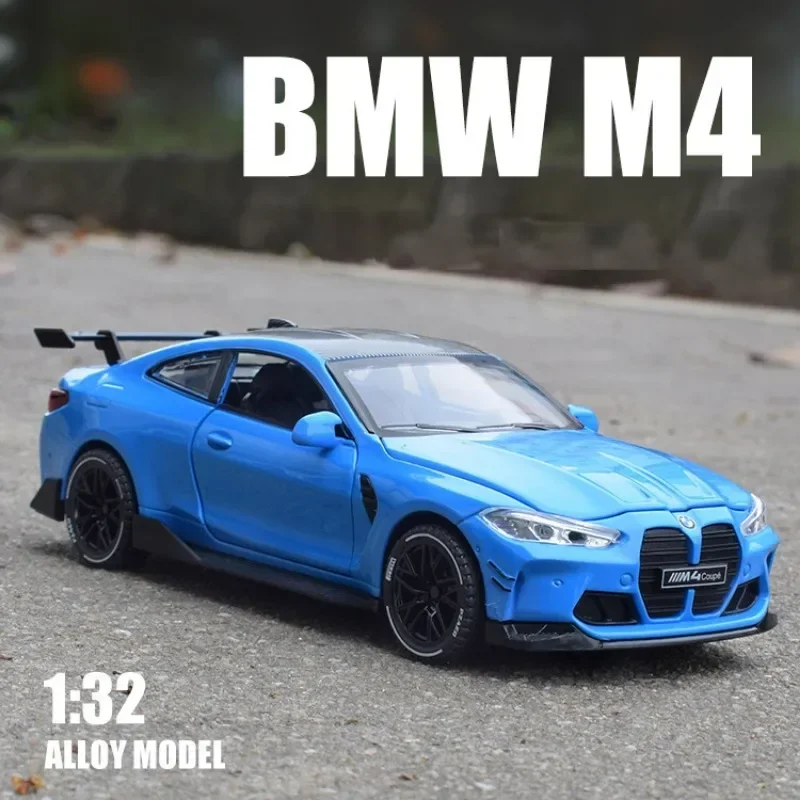 Simualtion 1:32 BMW M4 Sport Car Model Alloy Casting Toys Vehicles Sound and Light Kids Boys Gift Collective Home Decor Voiture