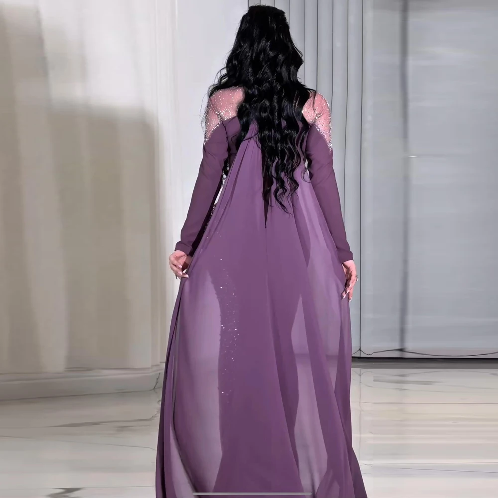 ชุดราตรีประดับคริสตัลสั่งทำพิเศษพร้อมผ้าคลุมไหล่ทรงเมอร์เมด แบรนด์ فساتين سهره نسائيه فخمة