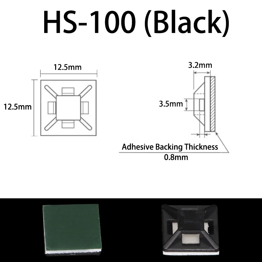 Variant: 50Pcs HS-100 Black