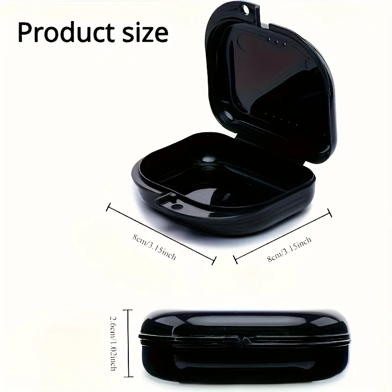 Denture Bath Storage Box Fake Teeth Orthodontic Retainer Case Mouth Guard Container Plastic Organizer Oral Hygiene Tools