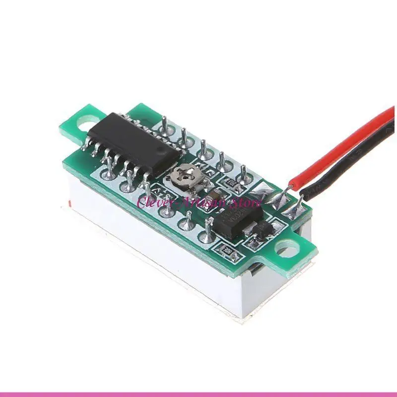 E06B 미니 디지털 볼트 미터 0.28 "2 2.5V-30V LED 패널 전압 t 용 와이어