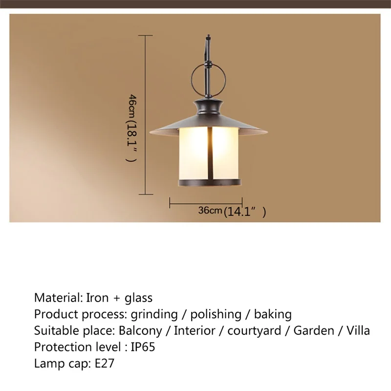 ·TEMOU Outdoor Wall Lamp Classical Retro Sconces Light Waterproof IP65 Home LED For Porch Villa