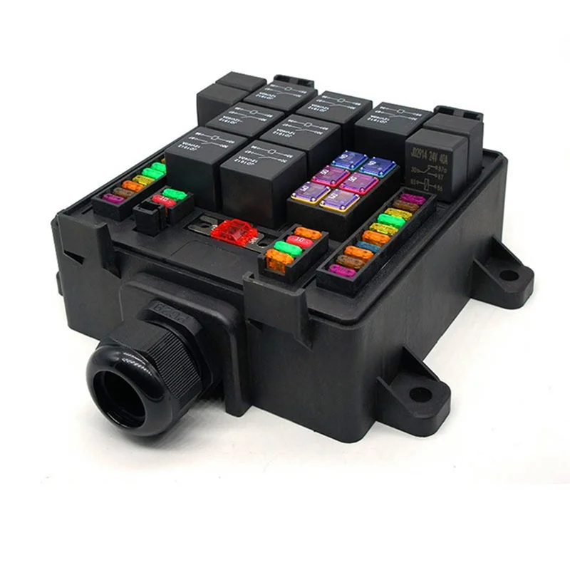 

12V 40A Car Waterproof Safety Box Relay Safety Box Control Relay Modification Vehicle Control The Safety Box 24V-N25R