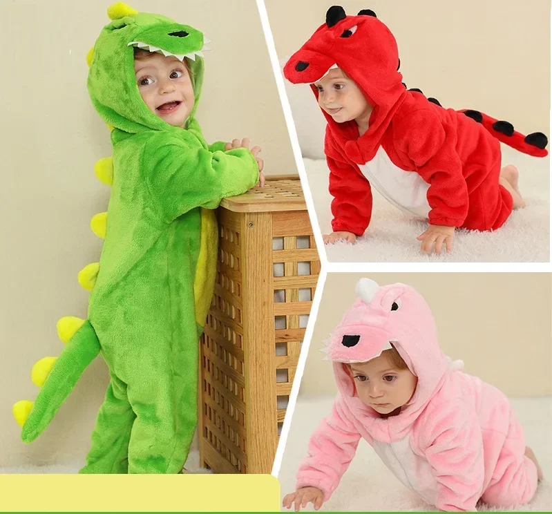 New Kigurumi Pajamas for Toddler Baby Clothes Children Outfits Infant Dinosaur Cosplay Costumes Birthday Holloween Fancy Dress