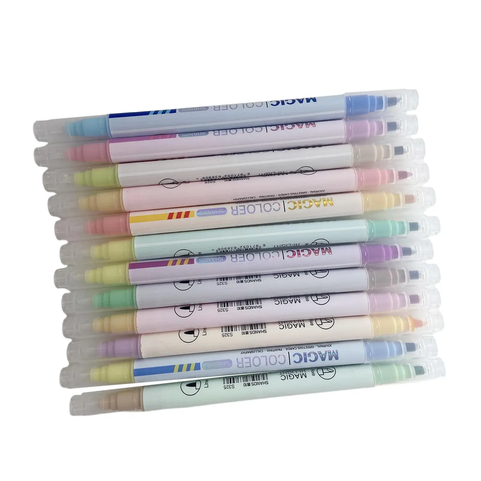 12x Colored Pen Highlighter Pen for Art Project Scrapbook Diaries Journaling