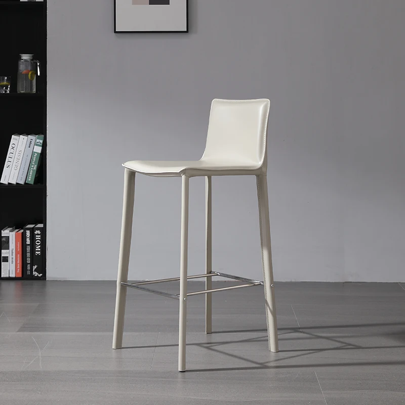 

High Modern Barstools Design Minimalist Restaurant Cream Barstools Reception Desks Aesthetic Sillas Para Comedor Salon Furniture
