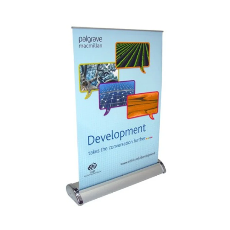 DD Mini Size A4 A3 Roll Up Banner Stand Aluminum Custom Printed Advertising Display Poster Desktop Placement