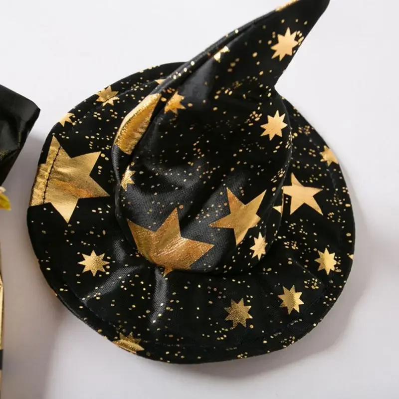 Huisdier Halloween Cosplay Vampiermantel voor kleine middelgrote hond Kat Puppykostuums met hoed Set Halloween Kleurblokkerende cape