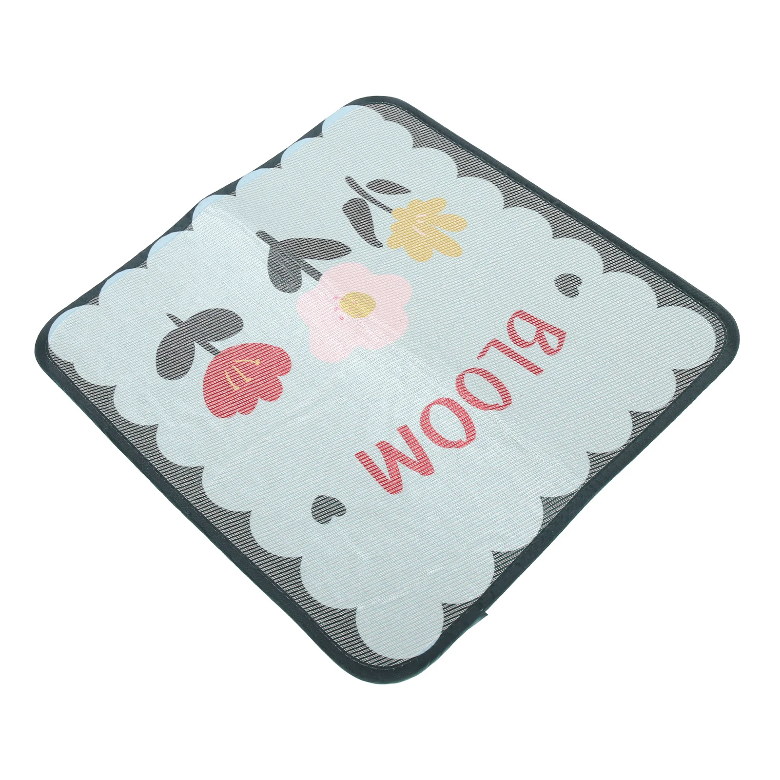 

Cooling Ice Silk Cushion Office Chair Summer Mat Breathable Polyester Non Slip Cartoon Design Car Seats Cooling Pad