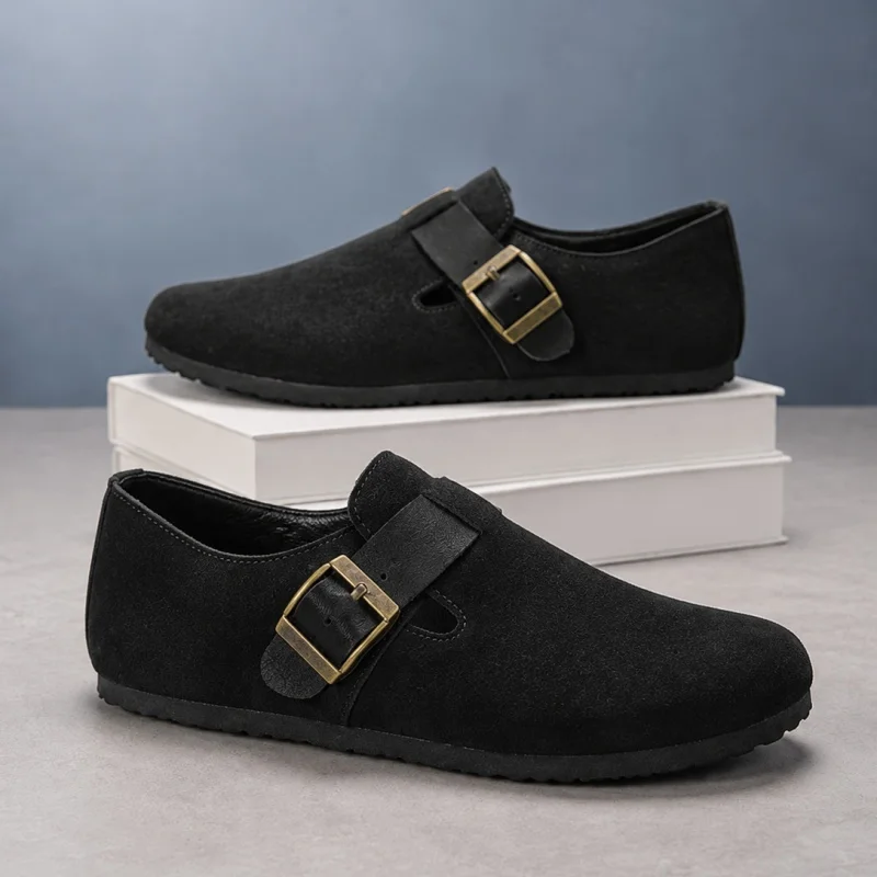 Mens Shoes Men Mules Shoe Fashion with Arch Support Unisex Classic Beach Birkenstok Men's Suede Sandals Retro Cork Clogs Тапочки