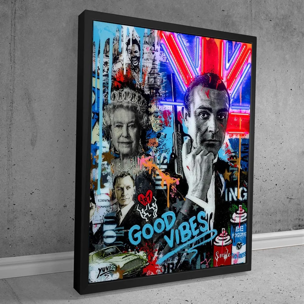 Frameless,Queen of England Poster Royal Wall Art Elizabeth Canvas Painting Pop Graffiti Famous Fashion Women Prints Picture Home