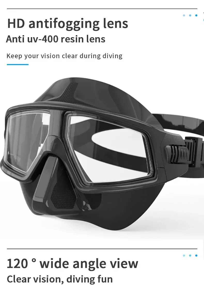 Professionelles Tauchmasken-Set für Erwachsene – HD-Antibeschlaglinsen, UV-Schutz, verstellbare Schnorchel- und Schwimmbrille für Taucher – Detail 9