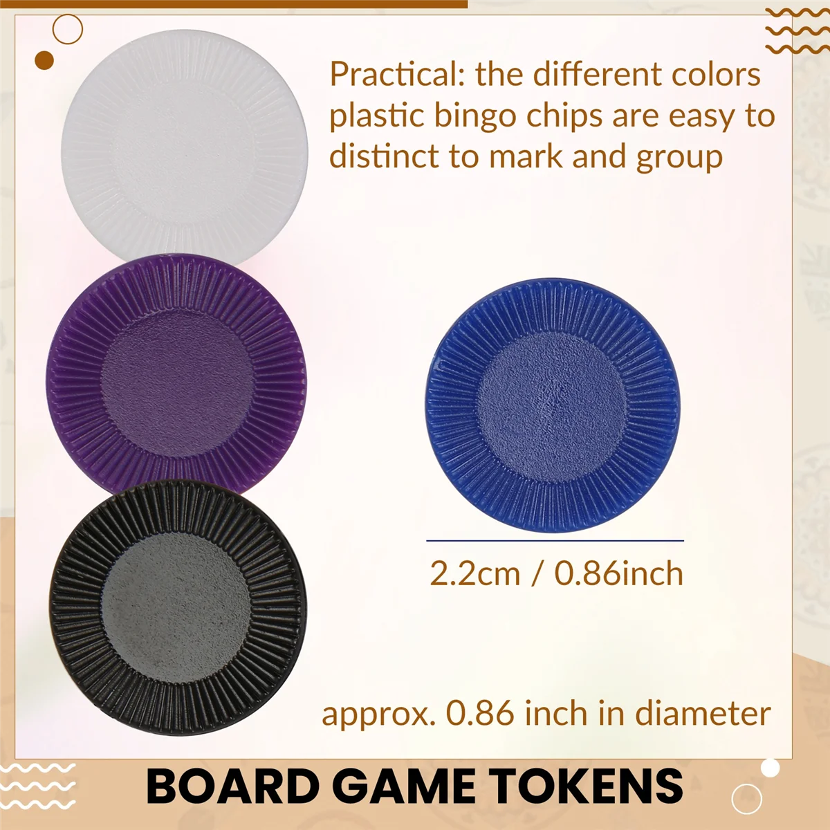 

Lo-ok 400 Pieces Plastic Poker Chips Game Chips 4 Colors Counter Card for Game Playing Counting Bingo Game Chips Card, 2