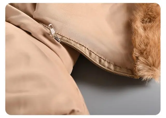 Big Size Winter Girls Jackets Keep Warm Thicken Christmas Coat Autumn Hooded Zipper Waterproof Outerwear Kids Clothes 3-12 Years