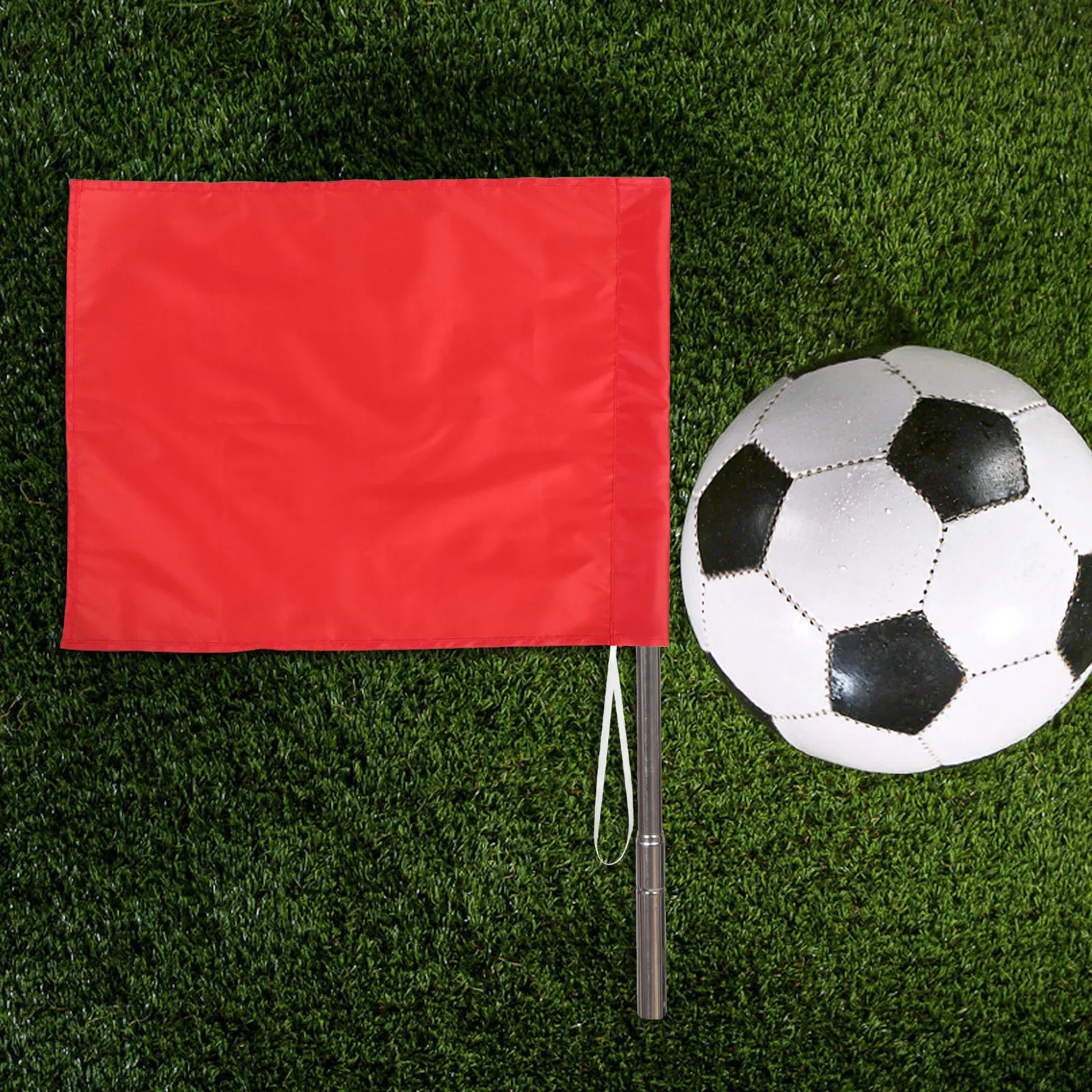 4Pcs Soccer Corner Flags Referee Replacement Kit High Visibility Orange Yellow 18.7x14.6 Football Penalty Flags Official Match