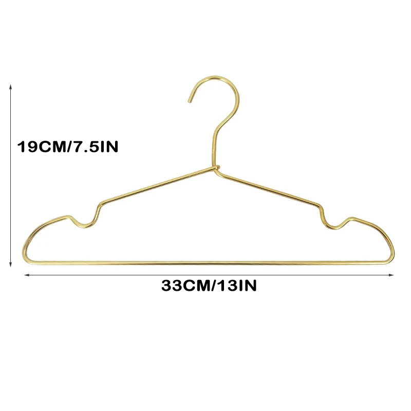 10pcs Children Clothing Hanger with Non-Slip Grooves Metal Hanger for Girls Boys Shirts Skirts Coats