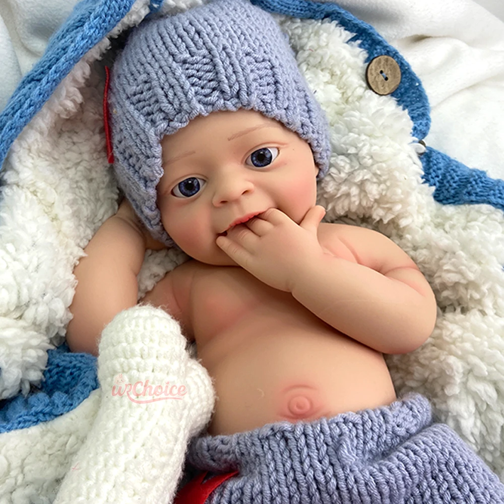 Dettagli realistici Bambino rinato in silicone impermeabile da 18 pollici Occhi azzurri aperti Morbido oggetto educativo per bambini per l'allenamento infermieristico